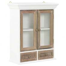 vidaXL Wandschrank Weiß 49x22x59 cm Holzwerkstoff - Weiss - Übersicht 1