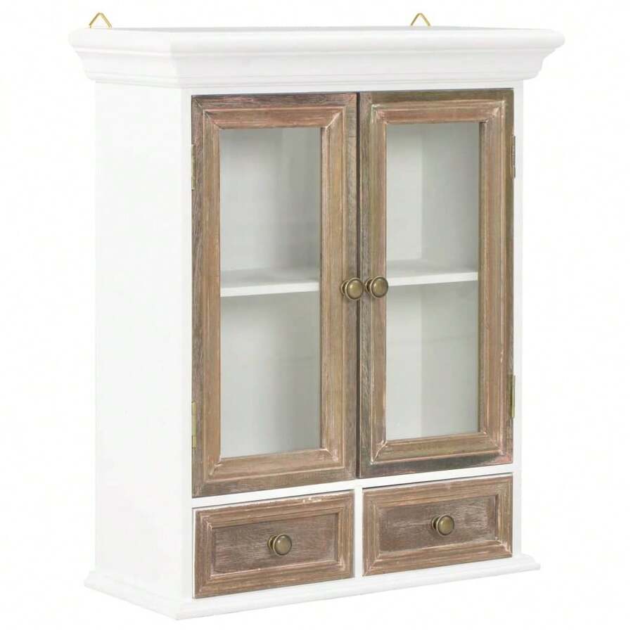 vidaXL Wandschrank Weiß 49x22x59 cm Holzwerkstoff - Weiss - Übersicht 1