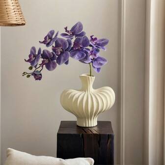 1PC Real Touch Latex Artificial Phalaenopsis & Cymbidium Orchid Stems – Modern Style With Bendable Stem – Ideal For Vase Arrangements, Home Decor, Wedding Decorations, Office Display, Party Scenes – Perfect For Valentine's Day, Birthday, Graduation, Halloween, Thanksgiving, And Christmas Decorations