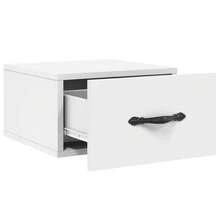 Larryhot Mesitas de noche de pared 2 piezas blancas 35x35x20 cm, bonitas y prácticas, ideales para almacenaje y decoración del hogar - Blanco - Ver 7