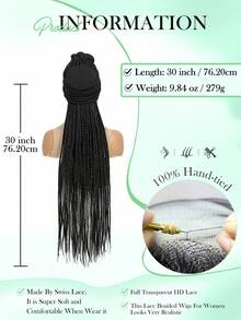 30 英寸编织假发带头带，时尚编织假发头带式假发，易于打理的女士假发头带 - 彩色 - 查看 8