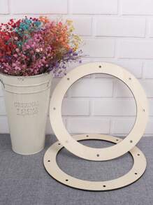 1 Stück Holzkranz Rahmen mit vorgefertigten Löchern, vielseitig verwendbarer unbehandelter Holzkranz zum Erstellen schöner Blumenarrangements, Heimdekoration, Weihnachts- und Osterbasteleien, Weihnachtsdekoration, Raumdekoration Winter