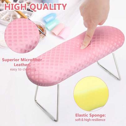 1pc Nail Tool Hand Pillow, PU Material Nail Makeup Tool Vacuum Cleaner Holder Hand Pillow, Nail Salon Hand Pillow Cushion, Vacuum Cleaner Holder, Hand Massage Pillow, For Nail Salons, Hand Massage Pad, Nail Art Auxiliary Tools, Exclusively For Nail Technicians,Nails Cushion Hand Holder With Non-Slip - Nail Technician Use Must Have