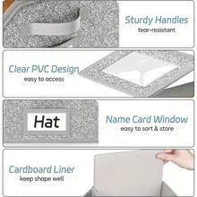 2 PCS/1 PCS Extra Large Baseball Hat Organizer, Stackable Hat Storage For Baseball Caps, Holds Up To 24 Caps Hat Organizer For Closet, Sturdy Snapback Boxes For Men With Cardboard, Grey. Best Mother's Day And Valentine's Day Gifts. - 1 CÁI - Xem 6