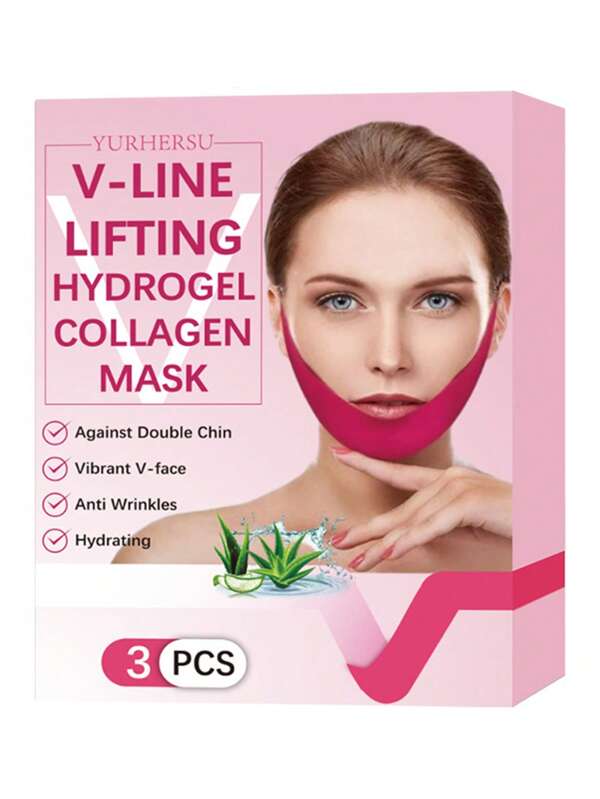 3pcs/Pack Chin Lift Mask, Invisible Face Lift Strap For Double Chin, Suitable For Men And Women To Tighten Double Chin And Define Jawline