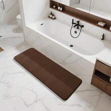 Yimobra Memory Foam Bath Mat, Super Soft Absorbent Bathroom Rug Non Slip 24x17 Inch, Quick Dry, Machine Washable Floor Carpet For Tub Shower, Home Decor Accessories, Gray