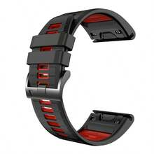 Dây đeo đồng hồ Quick Fit 22/20/26mm tương thích với Garmin Tactix 8 47/51mm/Descent G2/Mk3/Mk3i 43/51mm/Enduro 3/2/Fenix8 47/51/43mm/Fenix E/7/7x/7s/5S/5/5X Plus/6S/6/6XPro, Dây đeo đồng hồ thể thao bằng silicon mềm cho Forerunner 965/Quatix 7/7pro/Epix Pro 42MM - A - Xem 28