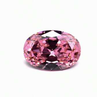 1pc DIY Jewelry Oval Gemstone Pink Cubic Zirconia Loose Stone