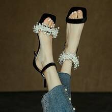 Women Heeled Sandals - 黑色 - 查看 3