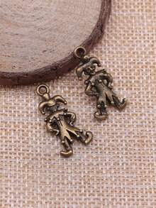 10 Peças Pingentes de Palhaço de 24x12mm (0,94x0,47 polegadas) para Fazer Joias DIY, Colar, Chaveiro, Corrente de Telefone, Pulseira, Acessórios de Artesanato Feitos à Mão - palhaço - Visão 5