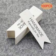 100 SZTUK, Ręcznie robione Etykiety Prezentowe, Etykiety Papierowe Kraft Z Napisem "Ręcznie Robione Z Miłością" Do Sztuki I Rzemiosła, Ślubów, Urodzin, Przyjęć, Świąt Lub Specjalnych Wydarzeń, Dekoracji Wiszących, Dekoracji Prezentów