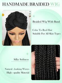 30-Inch Braided Wig With Headband, Fashionable Braided Wig Headband Style Wig, Easy To Manage Women Wig Headband - 彩色 - 查看 8