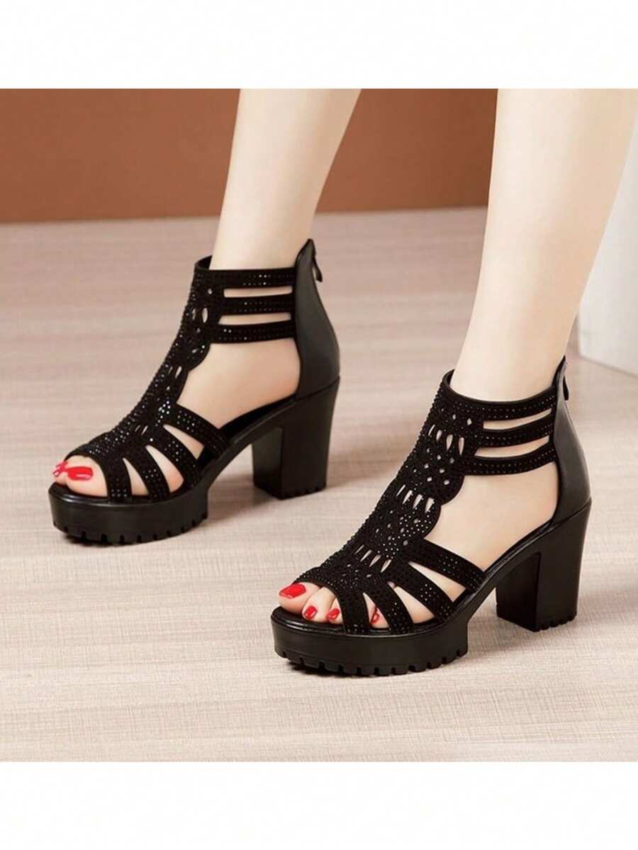 Women Platforms & Wedge Sandals - Black - View 1