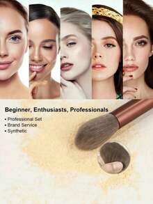 13 Sijiqing Makeup Brush Set, Convenient Blush Brush, Eyeshadow Brush, Complete Set Of Beauty Tools, Professional Makeup Brush Set, Ladies' Makeup Brush Set, Suitable For Beginners - Brown - View 2