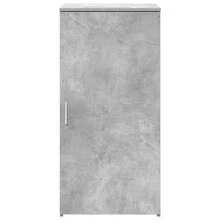 Larryhot Mobiletto portaoggetti grigio cemento 50x45x103,5 cm in legno ingegnerizzato, bello e pratico, ideale per riporre oggetti e decorazioni domestiche - Grigio - Visualizzare 4