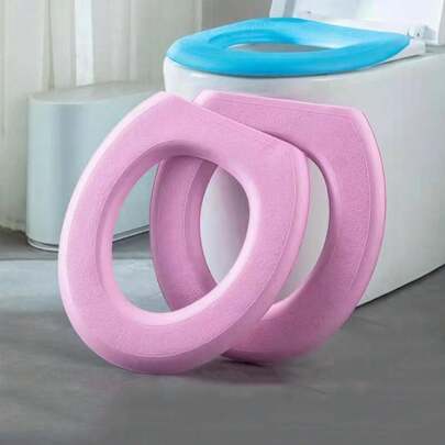 4片装泡沫马桶座垫，粘性马桶座套，四季通用可重复使用马桶座垫