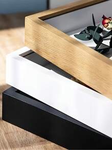 DIY干花相框，A4/8英寸/10英寸/6英寸/16英寸，透明亚克力面板，可放置照片，镂空收纳盒，手工展示框，标本展示框，模型展示架，适用于照片、花束、图片、纪念品、DIY艺术品、奖牌（白色）（仅包含镂空相框、透明亚克力板，不含干花） - 白色 - 查看 10