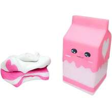 1/2Pcs Simulation Milk Squishies Toys Decompression Toys For Children Resilience And Slow Carton Toy Relaxation Toy Pink Bottle Squeeze Pressure Relief Toys - Multicolor - View 6