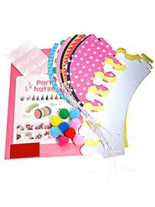 Set de 11 piezas de sombreros de fiesta de cumpleaños para bebé - Sombreros cónicos lindos, coronas y bolas de burbujas esponjosas para cumpleaños de bebé, baby shower, celebración del primer mes, revelación de género, suministros y decoraciones para fiestas infantiles - Multicolor - Ver 5