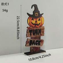 Vintage Halloween Decoration, Cross Ghost For Halloween, Desktop Decor, Creative Wooden Holiday Decoration - Multicolor - View 4