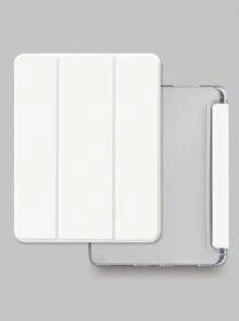 白色涂漆亚克力透明后盖，防震，适用于 iPad 第 7 代、第 8 代（10.2 英寸）、第 10 代保护壳，内置笔槽，支持睡眠和唤醒功能，节日礼物，新年礼物。