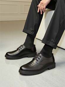 Zapatos de Vestir Oxford de Piel para Hombre con Forro Clásicos con Cordones,Zapatos de vestir para hombre, zapatos casuales, zapatos formales de negocios con cordones de corte bajo,negocio negro Zapatos,adecuado para la celebración de bodas, anfitriones, banquetes, fiestas, trabajo de negocios y ropa casual diaria - Negro - Ver 5