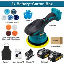 Gisam Cordless Car Polisher 8 Speeds Digital Display Electric Polisher Auto Car Polishing Waxing Machine - Phích cắm loại C của EU (220-240V) - Xem 11