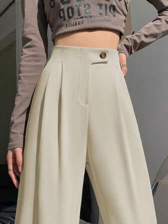 女士休闲商务优雅裤子，采用独特的腰带设计，非常适合夏季和春季穿着。