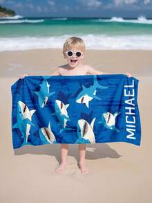 Personalized Kids Beach Towel,Summer Birthday Gift For Kids,Summer Vibes,Girls Beach Trip,Custom Beach Towel,Swimming Pool,Beach Decor - Multicolor - View 6