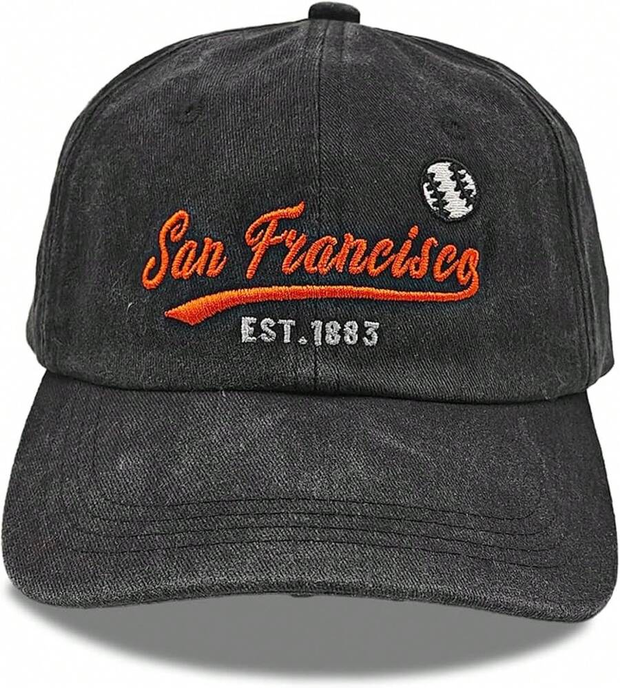 Gorra clásica clásico bordada para hombres y mujeres, gorra ajustable - San Francisco - Ver 1