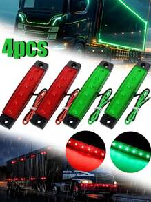 GLANBERT 8 piezas/paquete Luces laterales para camión súper brillantes 6 LED, luz indicadora impermeable de 12 v 24 v para remolque de camión, lámpara indicadora de ancho, luz de advertencia de emergencia, señal de giro para automóvil