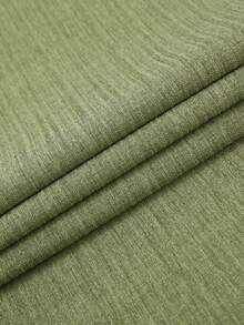 1 pièce Chemise à col montant vert foncé à manches longues pour hommes, Top polyvalent décontracté chic, coupe slim résistant aux fripons, entretien facile, bureau - Vert - Voir 7