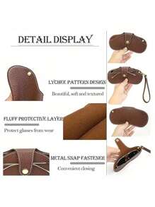 1 Peça Bolsa de Armazenamento Multifuncional para Óculos, Estojo para Óculos Portátil Resistente à Pressão na Moda, Capa Protetora Portátil para Óculos Femininos, Essenciais de Viagem, Suprimentos Escolares, Camping de Férias, Acessórios de Férias, Mini Acessórios de Viagem de Verão e Volta às Aulas, Bolsa de Armazenamento para Óculos e Batom, Bolsa para Óculos de Sol, Estojo Portátil para Óculos, Capa Protetora para Óculos de Sol de Viagem, Decoração Doméstica de Outono