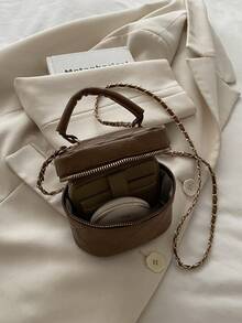 轻便迷你包、链条包、绗缝包、手提包、水桶包，适合女孩、大学生和上班族女性，非常适合办公室、大学、工作、通勤、户外活动、旅行和野餐。 - 咖啡 - 查看 7