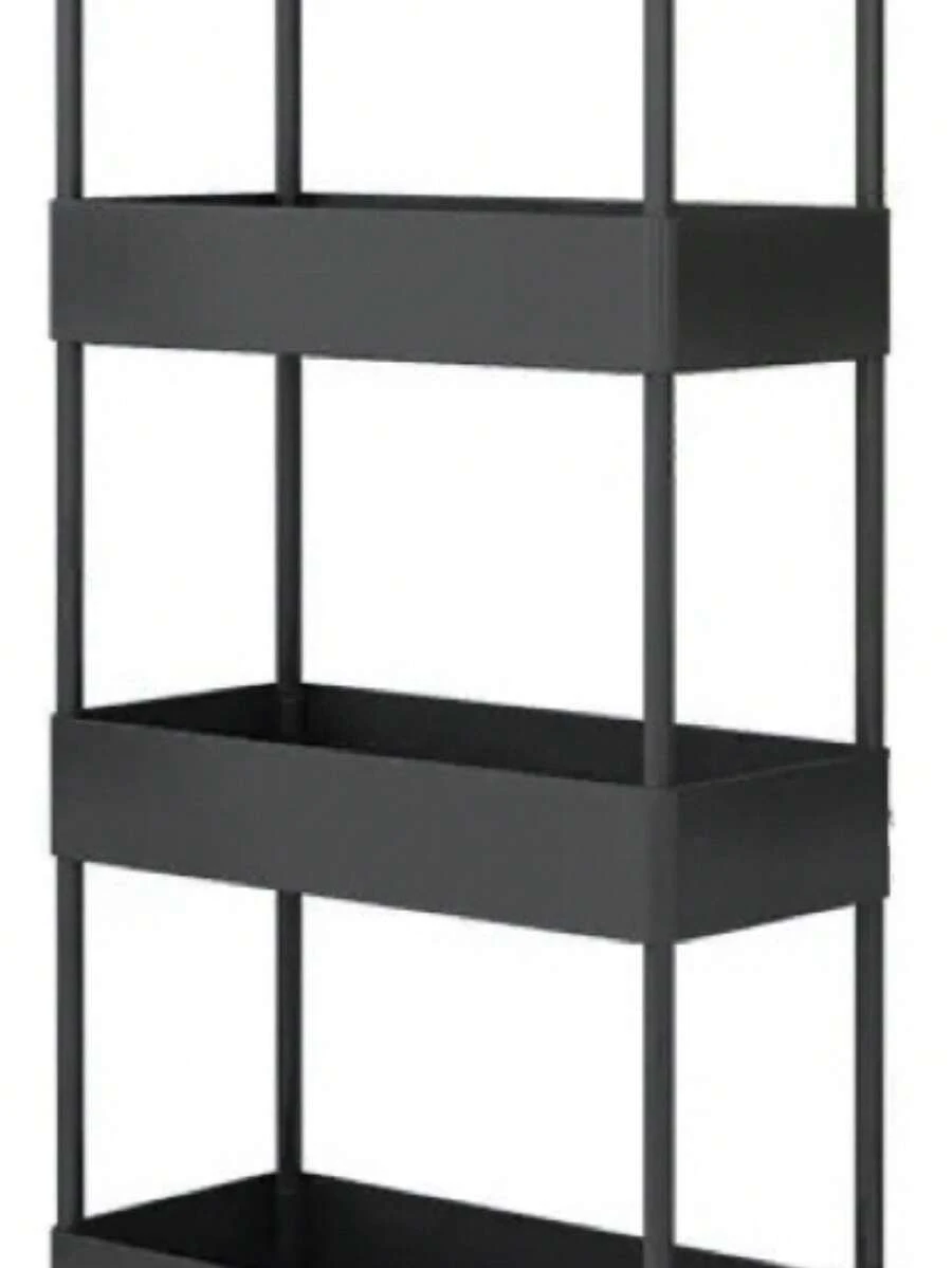 Carrito De Almacenamiento Multiusos Para La Cocina 4 Niveles - Negro - Ver 1