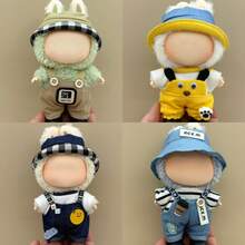 (Solo ropa) Conjunto de vestido, peto y traje para muñeca de 17 cm de la 1ra/2da/3ra generación