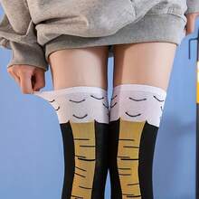 1 Pair/2pairs/5pairs  Of Fun Chicken Leg Socks And Knee Length Stockings - Women's Colorful Animal Role-Playing, Suitable For Couples, Holiday Gifts, Parties, Clothing, And Daily Wear With Innovative Socks - 小腿襪 - 查看 4
