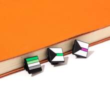 1 Peça Broche de Coração Arco-Íris Bandeira, Paz e Amor, Alfinetes de Esmalte, Roupas, Bolsa, Lapela, Pino, Ícone de Orgulho Gay e Lésbico, Decoração Unissex - Multicolorido - Visão 8