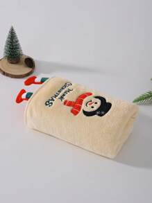 1pc/2pcs Christmas Snowman, Reindeer, Santa Claus Design Super Soft Coral Fleece Bath Towel, Quick Dry, Non-Shedding, Sauna Towel, High Absorbency, Lightweight, Guest Towel, Bathroom Decor, Advent Gift, Christmas Best Gift. Towel Size: 34*75cm, Bath Towel Size: 70*140cm Shower Towels For Beauty Salon, Hotel Sports,Home Essentials, Towel, Skin Care
