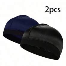 Awegeo Turban pentru bărbați 1/2/4/6/8buc, șapcă ondulată, șapcă sportivă, elastică, elastică, respirabilă, cu bandă de transpirație, pepene verde