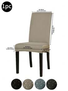 1pc/2pcs/4pcs/6pcs/30pcs Meteorite Gray Waterproof Milk Silk Coated Chair Covers, Classic Minimalist Design, Dust & Stain Resistant Stretch Chair Slipcovers, Suitable For Hotel, Restaurant, Living Room Chairs, Black, Light Gray, Khaki - Multicolor - View 15