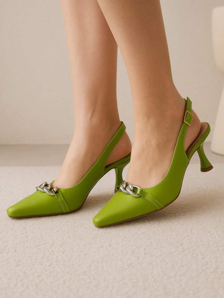 Mozione Women Heeled Sandals - 綠色 - 查看 1