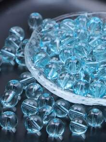Transparent Glass Round Beads, Icy Clear Glass Beads For DIY Jewelry, Bracelets, Necklaces, Garment Weaving-25pcs