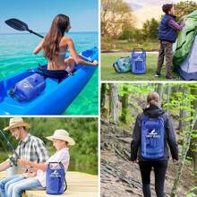 Bolsa seca impermeable para mujeres y hombres, bolsa de almacenamiento seco de 5L/10L con cierre enrollable, ligera, para viajes, natación, navegación, kayak, camping y playa