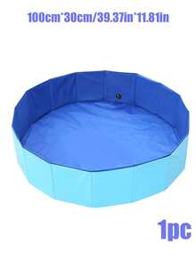 Portable Foldable Pet Bath Tub/Swimming Pool, Convenient To Use, Essential For Cooling Summer Trips, Suitable For Cats & Dogs, Can Be Used For Bathing, Playing, Litter Box Cleaning, Bring Happiness To Pets, Pet Supplies, Cat & Dog Toys, Fit For Small Dogs And Most Cats, Universal Type - Multicolor - View 17