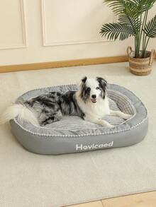 1pc Orthopedic Large Dog Bed, Washable Dog House, Suitable For Large, Medium And Small Pets, All Season Use - Grey - View 6