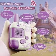 2pcs :Unicorn Walkie Talkies Toys For Girls And Boys,Birthday Gifts For 3+ Years Old, Camping Outdoor Games,Christmas Stocking Stuffers For Girls Kids,Interactive Role-Playing Toy