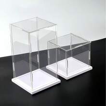 Acrylic Display Case, Assembled Transparent Acrylic Box, Alternative To Glass Box, Used For Displaying Figurines, Home Storage And Organization - White - View 6