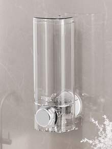 Suction Cup Soap Dispenser, No-Drill Bathroom Shower Gel Shampoo Refillable Bottle, Hotel Wall Mount Liquid Soap Dispenser, Home Shower Gel Bottle Home Bathroom Decor Fall Decor Back To School - Multicolor - View 9