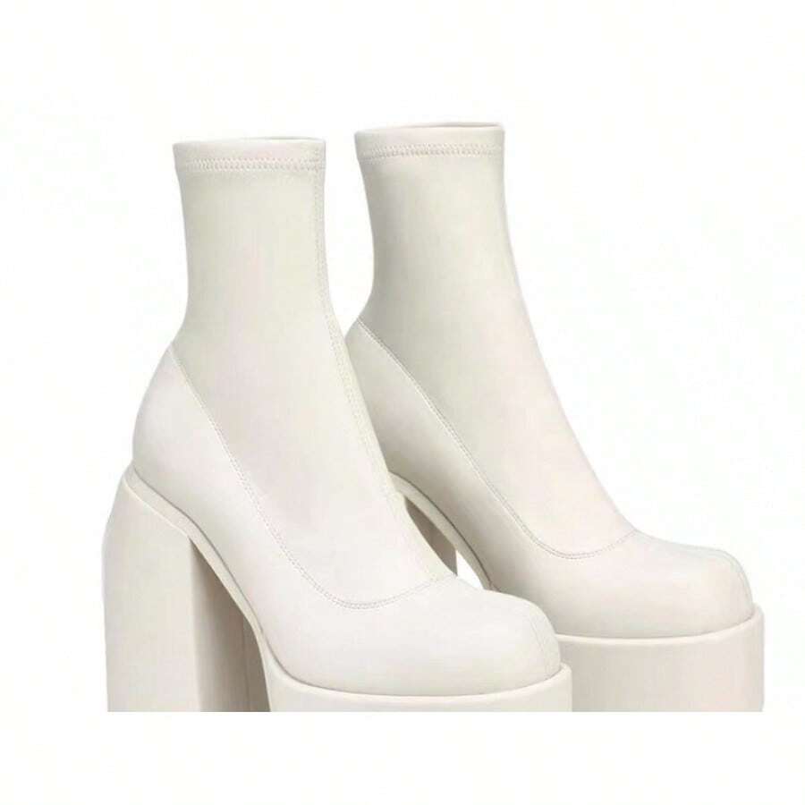 Women Ankle Boots & Booties - White - View 1